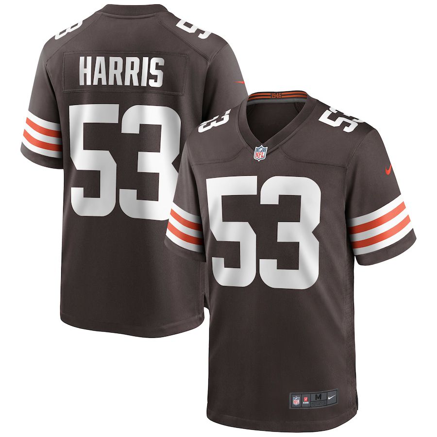 Men Cleveland Browns #53 Nick Harris Nike Brown Game NFL Jersey->cleveland browns->NFL Jersey